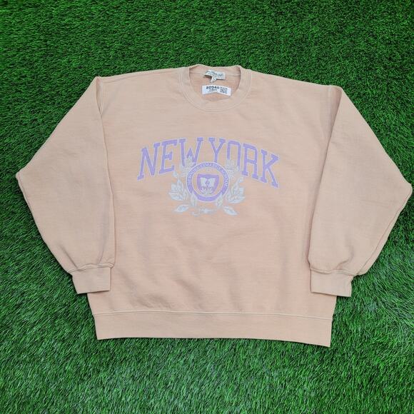 New-York College Sweatshirt Womens Medium 23x25 Oversized - Picture 1 of 12